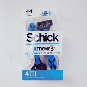 ⭐4/$15 Schick Xtreme Duo Comfort 3-Blade Disposable Razors 4 CT